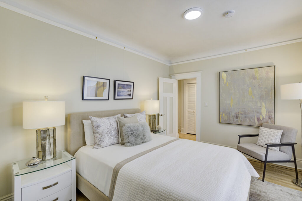 Bedroom in Mark Hopkins apartment in Nob Hill