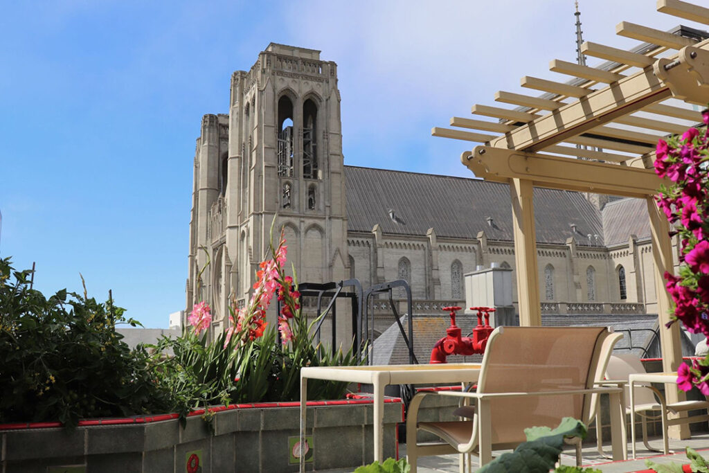 Deck with view at Mark Hopkins in San Francisco