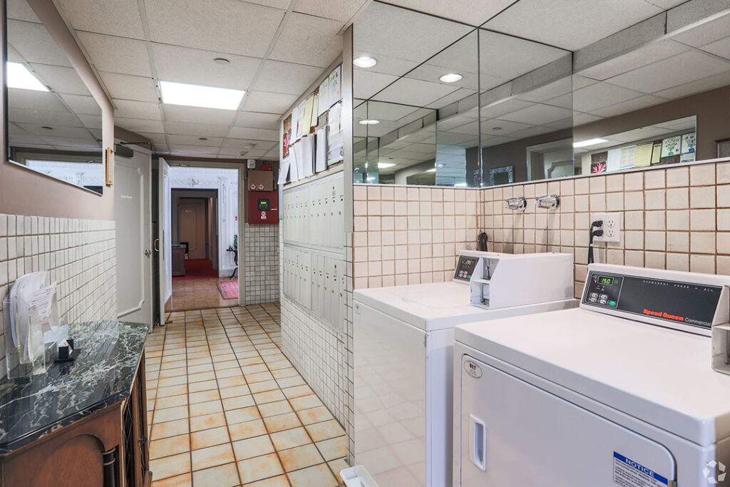 Laundry room interior at Mark Hopkins